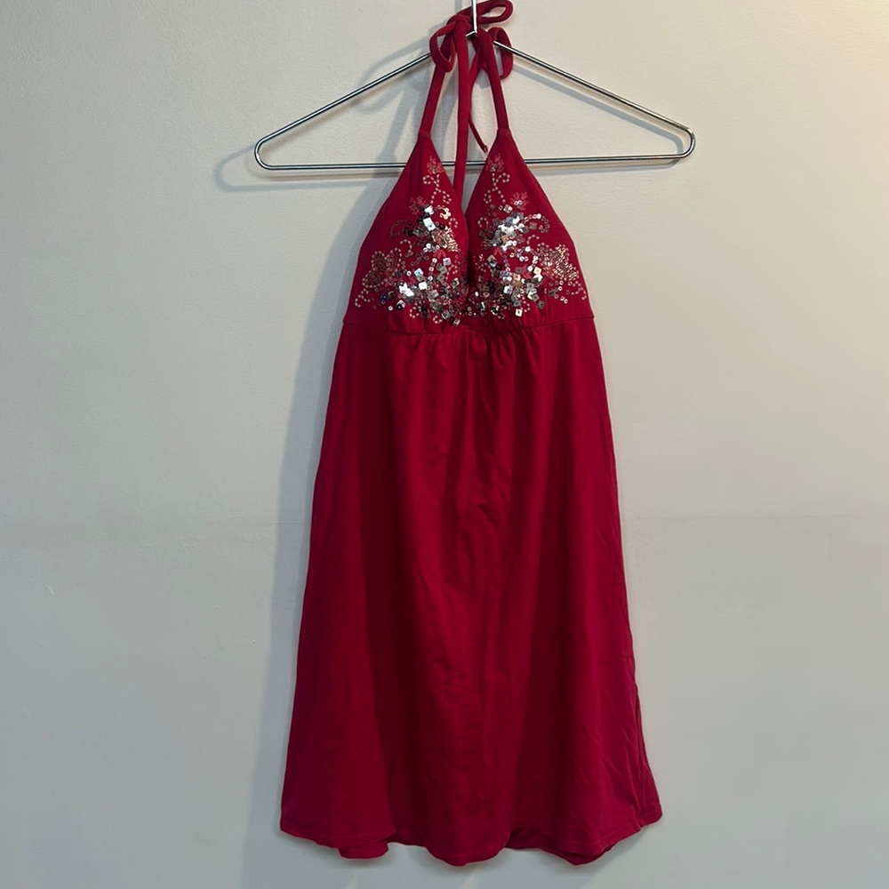 Bra Tops brand size M pink color longer in length halter top